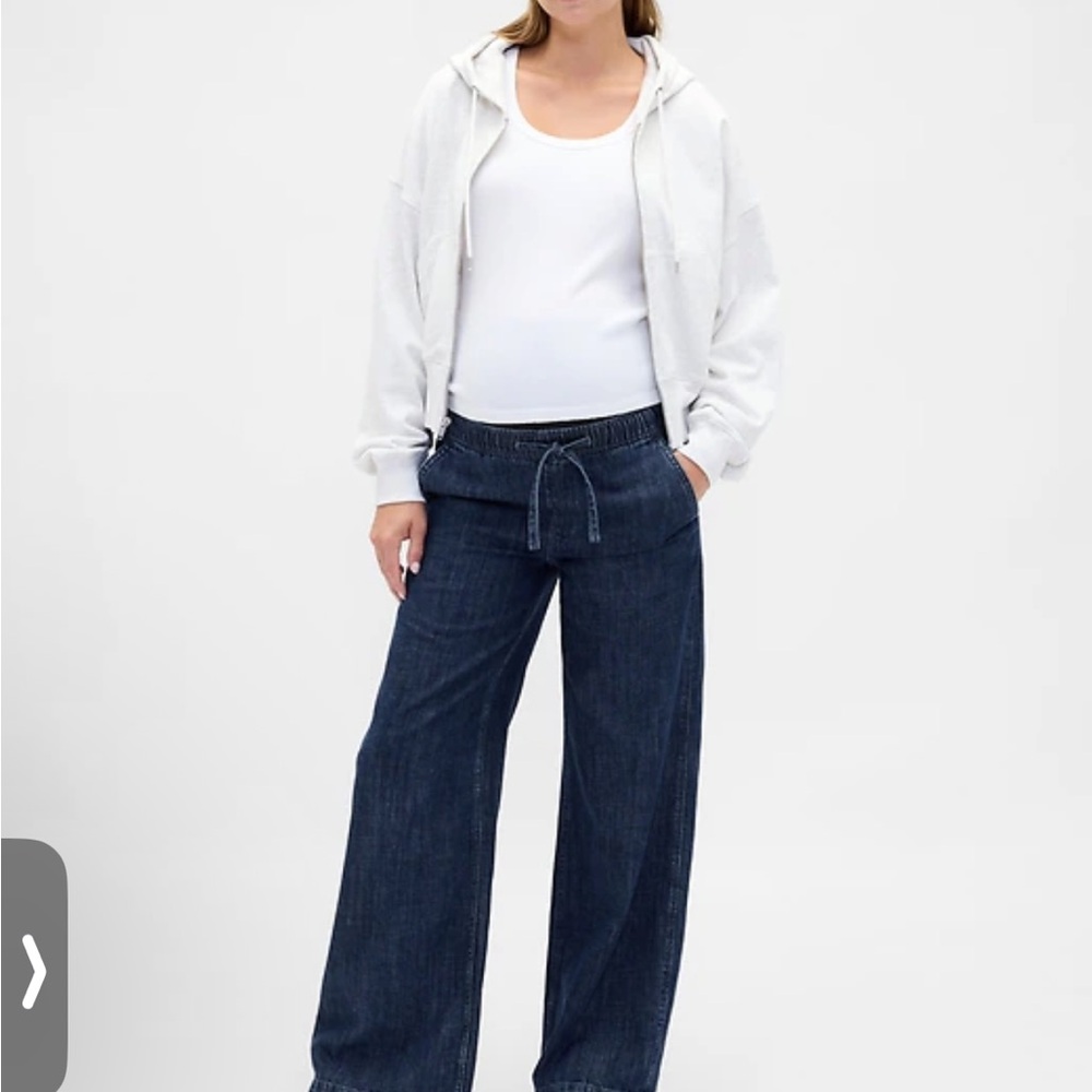 Gap Maternity Full Panel Easy Wide-Leg Jeans